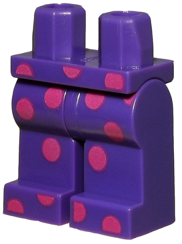 Hips and Legs with Large Magenta Polka Dots Pattern