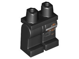 Hips and Legs with Pants Torn with Bandage, Splint and Belt Pattern