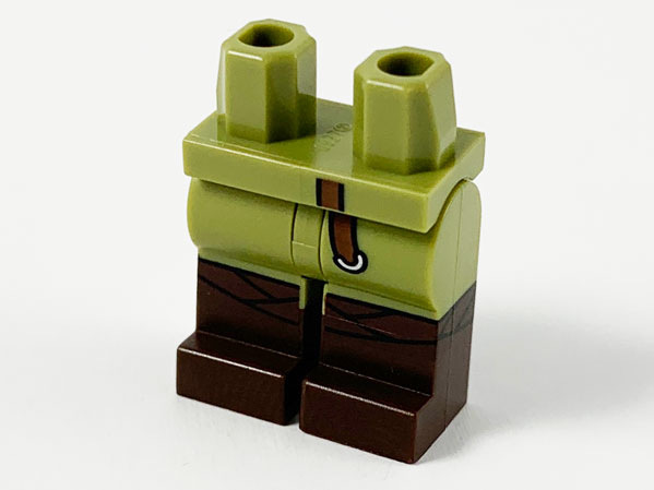 Hips and Legs with Dark Brown Boots, Reddish Brown Belt End and Black Lacing at Knees Pattern