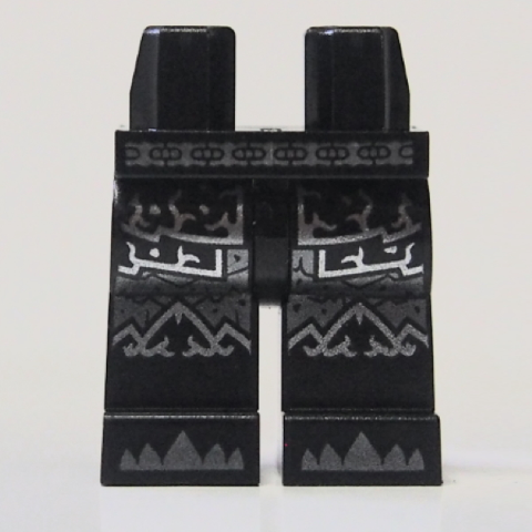 Hips and Legs with Silver and Gray Armor Pattern