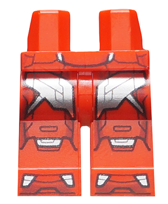 Hips and Legs with Rescue Silver Armor Plates Pattern