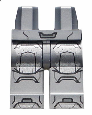 Hips and Legs with Iron Man Silver Armor Plates Pattern