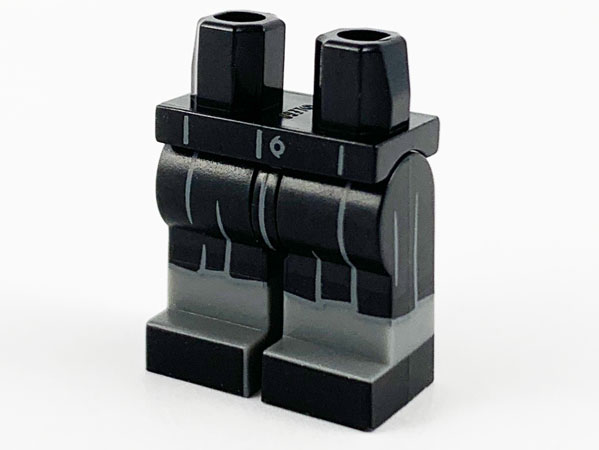 Hips and Legs with Robe End, Dark Bluish Gray Gathers and Pants and Black Shoes Pattern