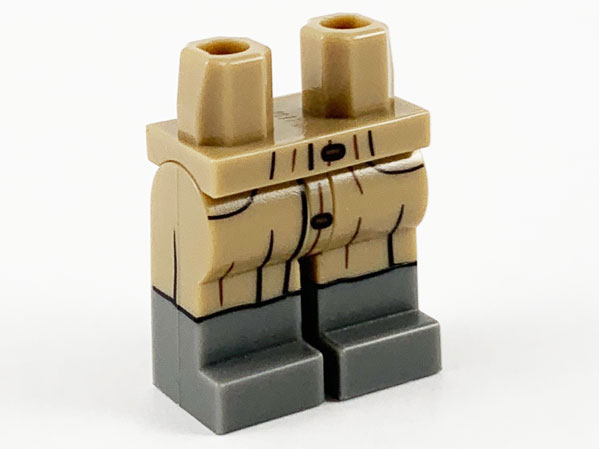 Hips and Legs with Closed Robe End and Dark Bluish Gray Boots Pattern