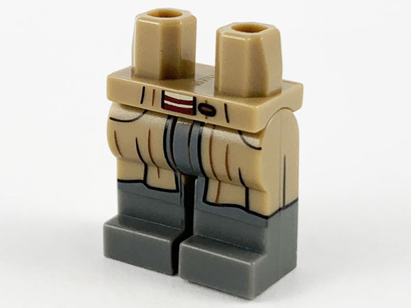 Hips and Legs with Open Robe End and Dark Bluish Gray Legs Pattern