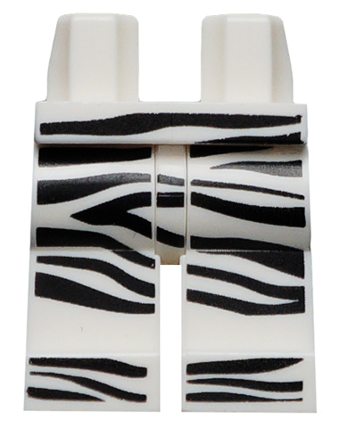 Hips and Legs with Black Batman Zebra Stripes Pattern