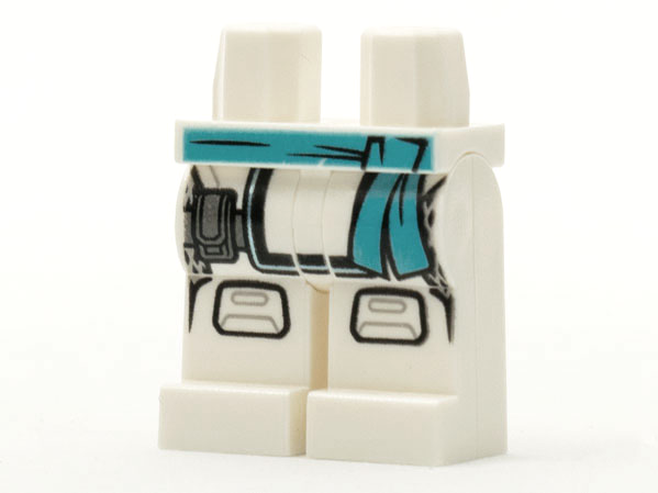 Hips and Legs with Medium Azure Sash, Pouch, and Knee Pads Pattern