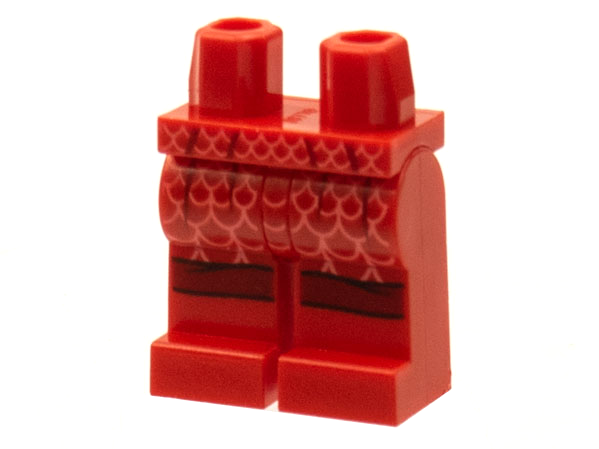 Hips and Legs with Coattails, Dark Pink Scales, Dark Red Knee Wrappings Pattern