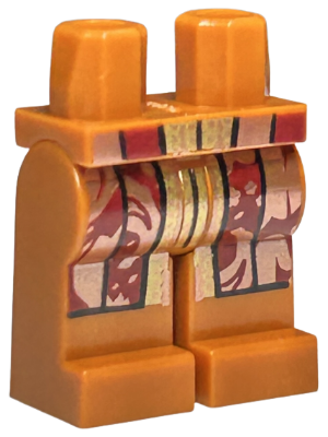 Hips and Legs with Copper and Dark Red Robe Ends with Gold Trim Pattern