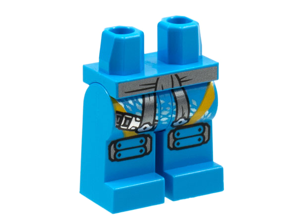 Hips and Legs with Pearl Dark Gray Sash, Bright Light Orange Diagonal Stripes Pattern