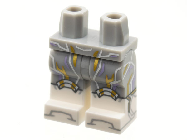 Hips and Legs with White Boots, Armor with White and Gold Detail Pattern