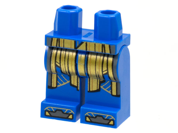 Hips and Legs with Gold Robe Ends, Dark Bluish Gray Toes Pattern