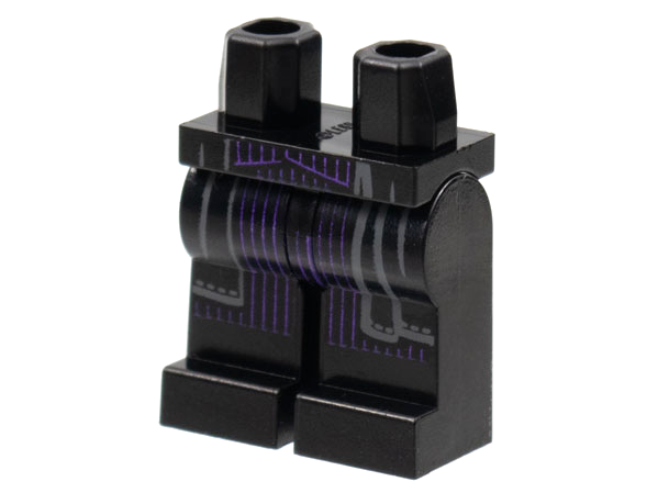 Hips and Legs with Dark Bluish Gray Coattails, Dark Purple Pinstripes Pattern