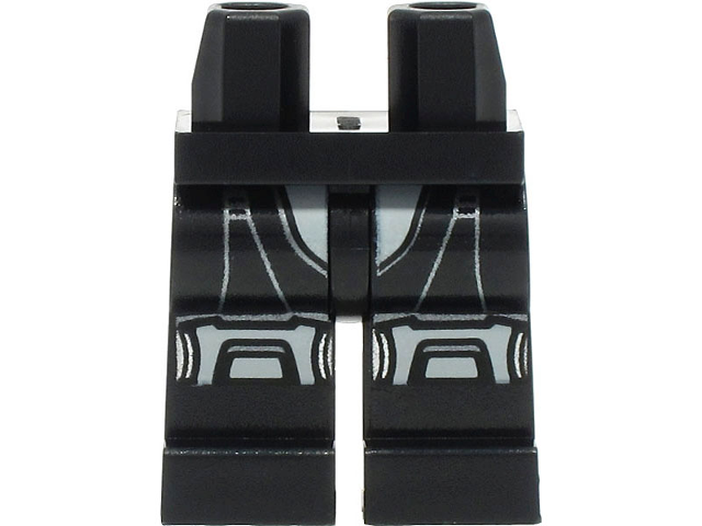 Hips and Legs with SW Dark Trooper Silver and Light Bluish Gray Armor and Knee Pads Pattern