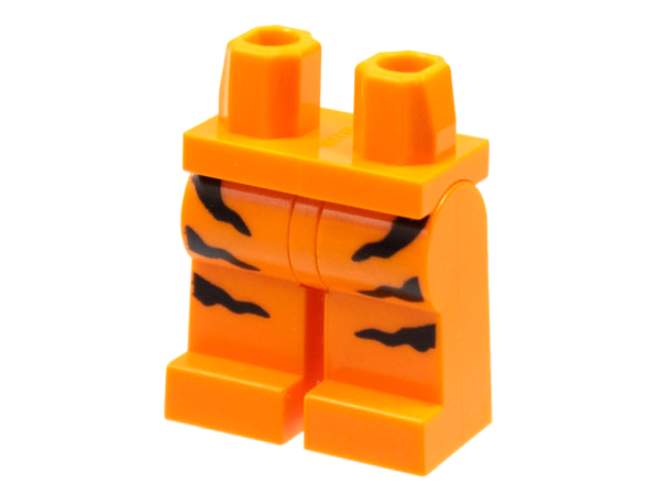 Hips and Legs with 6 Black Thick Tiger Stripes Pattern