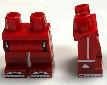 Hips and Legs with Dark Red Boots, Zippers, White Mountain Logo and Lines on Sides Pattern (BAM)