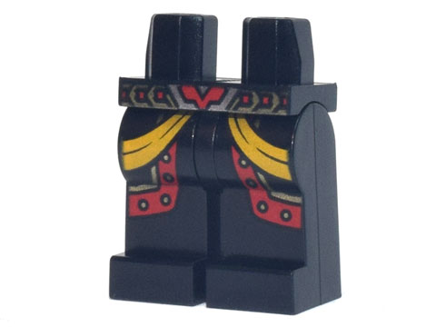 Hips and Legs with Red and Gold Armor and Yellow Straps Pattern