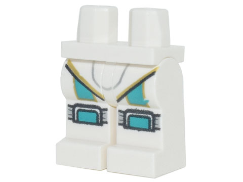 Hips and Legs with Spacesuit, Dark Turquoise Knee Pads Pattern