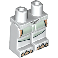 Hips and Legs with Light Aqua Skirt and Light Nougat Toes Pattern