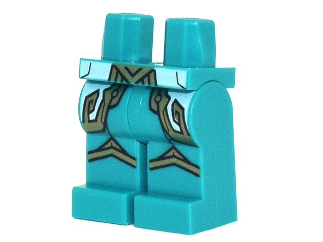 Hips and Legs with White and Gold Geometric Armor Pattern