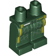 Hips and Legs with Racing Suit, Silver Stitching and Yellow Stripes Pattern