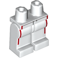 Hips and Legs with Racing Suit, Red Stripes Pattern