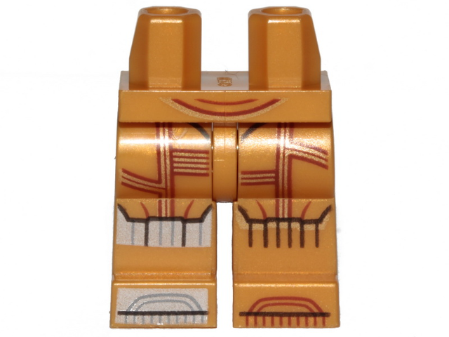 Hips and Legs with SW C-3PO Droid with Silver Right Toe Pattern