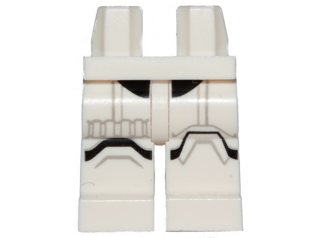 Hips and Legs with SW Stormtrooper Black and Light Bluish Gray Markings Pattern