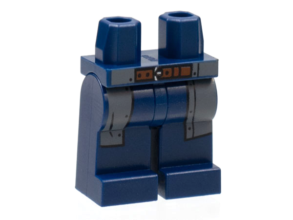 Hips and Legs with Dark Bluish Gray Coattails with Hem and Buttons and Reddish Brown Belt Pattern