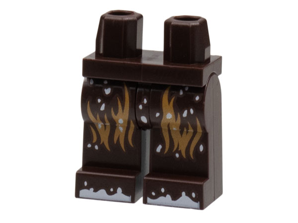 Hips and Legs with Medium Nougat Fur, White Snow on Legs and Feet Pattern (SW Chewbacca)