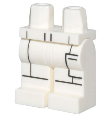 Hips and Legs with Black Jumpsuit Outline and Side Pocket Pattern