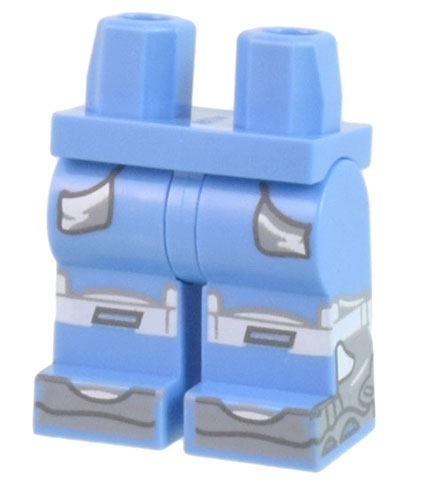 Hips and Legs with Dark Bluish Gray and White Pockets and Futuristic Sneakers Pattern