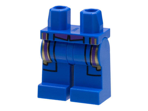 Hips and Legs with Dark Purple and Gold Robe Ends Pattern