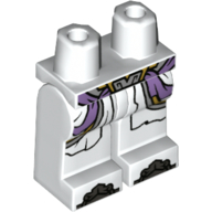 Hips and Legs with Medium Lavender, Gold, and Silver Robe Ends. Pearl Dark Gray Toes Pattern