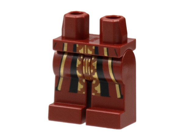 Hips and Legs with Robe Ends, Gold and Black Stripes, Gold and Dark Orange Center Panel Pattern