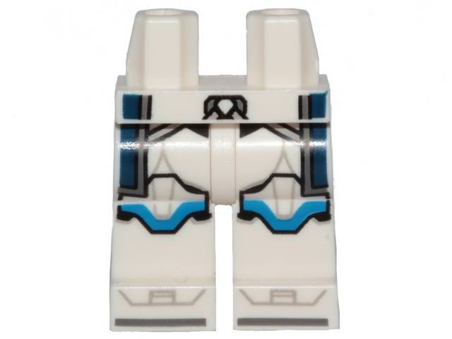 Hips and Legs with SW Clone Trooper Armor, Blue Markings and Dark Blue Kama Pattern