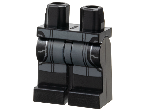 Hips and Legs with SW Inquisitor Dark Bluish Gray Robe Ends and Silver Lines Pattern