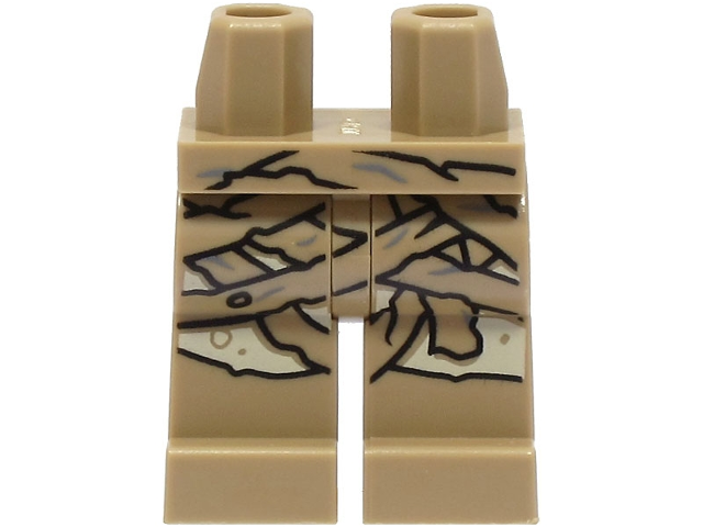 Hips and Legs with Tan Knees and Mummy Wrappings Pattern
