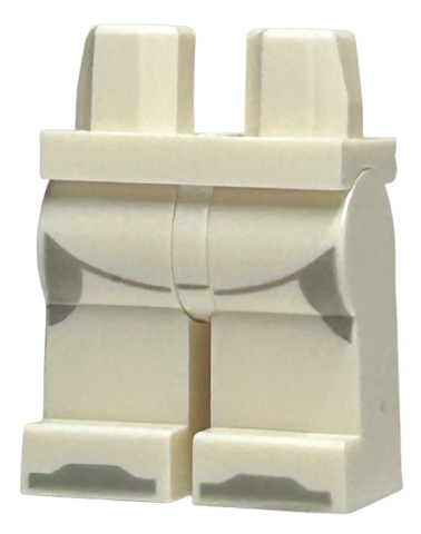 Hips and Legs with Light Bluish Gray Half Circles, Curved Line and Toes Pattern