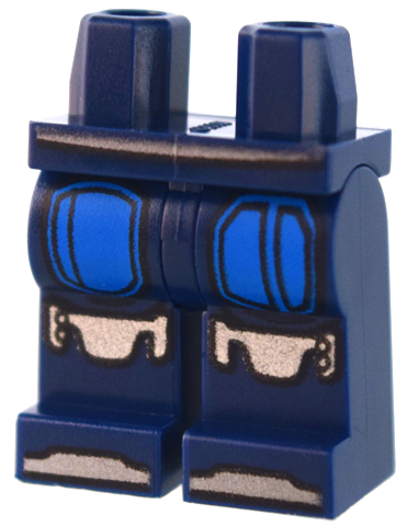 Hips and Legs with SW Mandalorian Silver and Blue Beskar Armor Plates Pattern