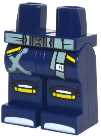 Hips and Legs with Sand Green Sash, Yellow Pockets and Knee Pads, and White Toes Pattern