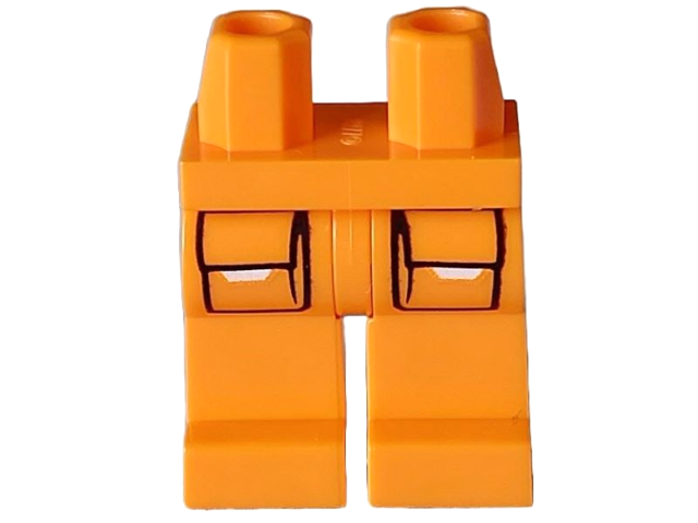 Hips and Legs with Black Pockets Outline with White Flaps Pattern