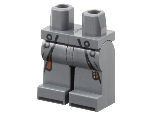 Hips and Legs with Trench Coat Ends with Reddish Brown Lining and Buttons, Thin Black Toes Pattern