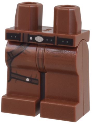 Hips and Legs with SW Gunbelt, Silver Oval Belt Buckle, and Dark Brown Pant Creases Pattern