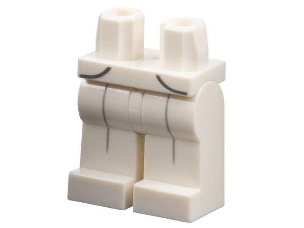 Hips and Legs with Suit Jacket Ends and Light Bluish Gray Vertical Line on Each Leg Pattern