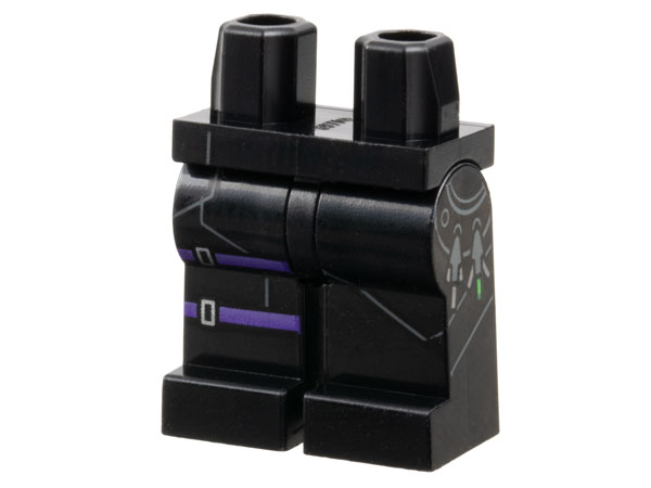 Hips and Legs with Dark Purple Straps with Silver Buckles, Pouch on Right Side, Arrowheads on Left Side Pattern