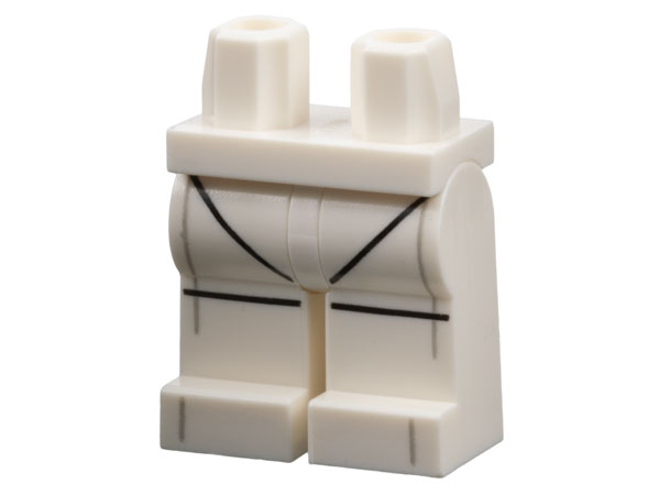 Hips and Legs with Leotard Outline and Black and Light Bluish Gray Lines Pattern