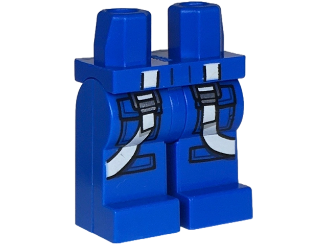 Hips and Legs with Pockets, Knee Pads, and White Straps with Silver Buckles Pattern