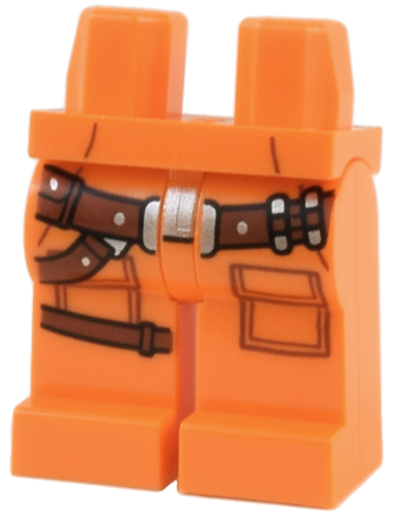 Hips and Legs with SW Reddish Brown Gunbelt and Pockets and Silver Buckle Pattern