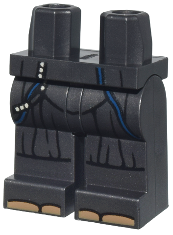 Hips and Legs with Robe Ends, Dark Blue Cords, and Medium Nougat Shoe Tips Pattern